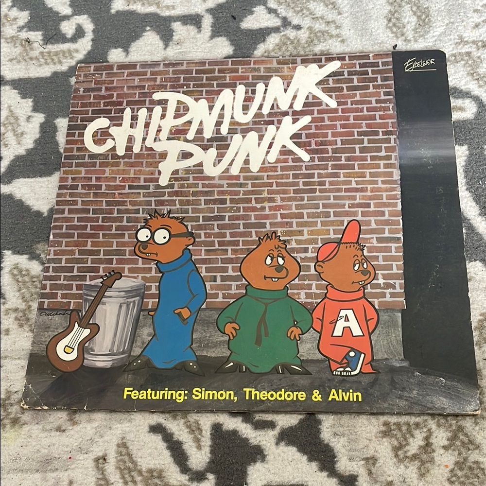 Vintage Chipmunk Punk Vinyl Record